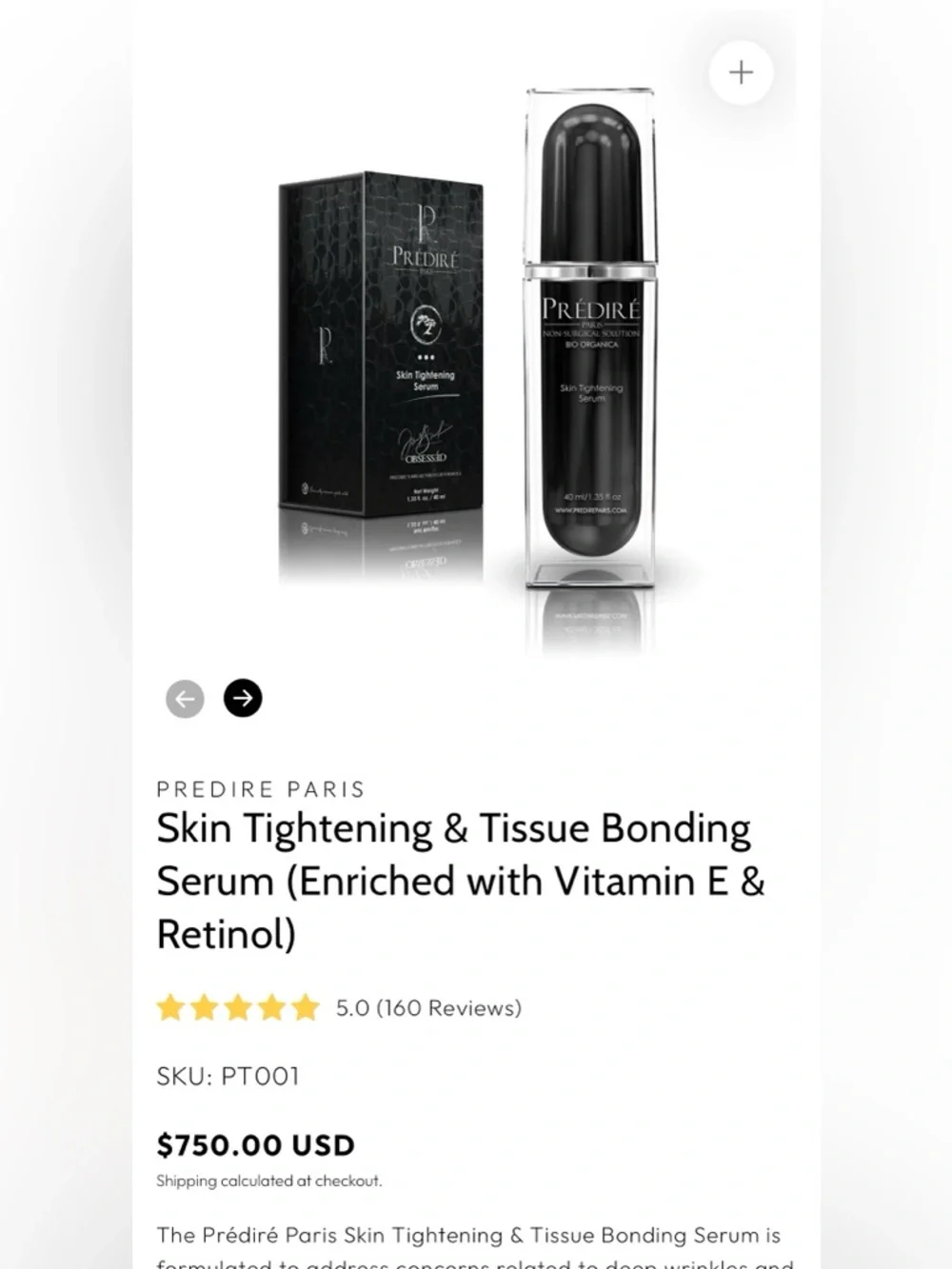 Prédiré Skin Tightening Serum — Black Bottle - Picture 2 of 5